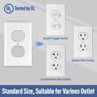 60 Pack Outlet Covers Bulk  Light Switch Cover Plate Standard Size 1gang 4 50   