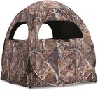 Huntrite Deluxe 4-panel Spring Steel Hunting Blind 2 Person Ground Tent For Deer