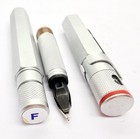 Not Inked Rotring 600 Silver Colour Fountain Pen Metal F Nib Germany