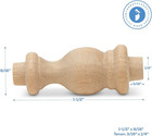 Wooden Baluster Spindles 1-1 2   Pack Of 25 Wood Spindles For Crafts  Woodworkin
