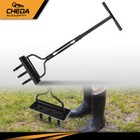 42  Lawn Aerator Coring Garden Tool W  Soil Core Storage Tray Lawn Aerator Tool