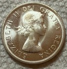 1958 Canada -  1 Dollar - 100 Yrs  British Columbia -  6 Oz Bu  800 Silver Crown