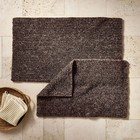 24 x40  Organic Melange Reversible Bath Rug Brown - Casaluna