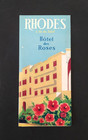  hotel Of Roses  Rhodes Island Greece 1951 Vintage Travel Brochure French Text