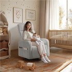 360-degree Swivel Nursing Glider Chair Rocker Chair  Light Gray