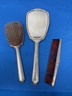 Vintage Saart Brothers Sterling Silver Vanity Mirror   Brush Set Art Deco