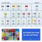 300 Car Fuse 160 Mini Blade Fuses   90 Standard   50 Micro Car rv truck  3a -40a