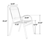 5 Piece Patio Dining Chair Set For 4 Outdoor Furniture Table For Garden Yard
