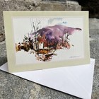 Christmas Original Greeting Card - Claude Croney Watercolor Untitled Landscape