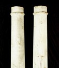 Pair Of 87 In  White Round Solid Wood Porch Columns