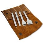 Hand Forged Diamond Pricking Iron Set For Leatherworking Stitching Chisel Set