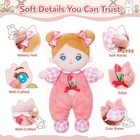 Soft Baby Doll 10in Tulip Pink Plush Snuggle Buddy Small Soft Baby Doll Toy