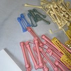 Vintage Lot Of 72 Perm Rods Plastic Swing Arm Rollers 3 Packs Of End Wraps