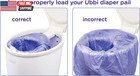 Ubbi Diaper Pail Plastic Bags  Disposable Baby Waste Bags  3 Pack  75 Count  13-