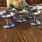 Lot 5 Benedict Indestructo Chromium Plated Ice Cream Dishes  1095 Used Cond 