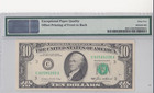 1985  10 Offset Printing Error Front To Back Pmg Gem Unc 65 Epq