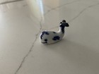 Vintage  Whale Porcelain Blue   White Figurine Trinket Miniature