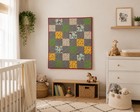 Handmade Baby Toddler Quilt Cotton Safari Farm Animals Crib Blanket 42x36