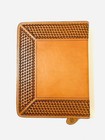Vintage Hand Tooled Brown Leather Studded Bible Cover Full Zip With Cross