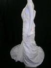 Alfred Angelo 16 A-line Wedding Gown Dress 16 White Taffeta One Shoulder Bling