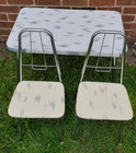 1960s Child s Chrome   Formica Dinette Set Table chairs 19x30  Mcm Atomic Retro 