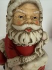 Vintage Rb Japan Santa Claus Plaster Holding Toy Bag Chimney 6 5    Tall
