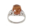 19thc Antique Imperial Topaz   Ring  Ancient Roman God Apollo Jupiter Gem Silver