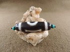 Tibetan Old Agate Dzi Beads Amulet Pendant Bracelet Ancient  Gzi Bead C90