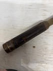 Naval Brass Wartime Three Draw Telescope  Leather Cover   Brass Cap