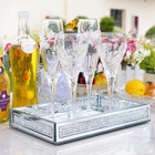 Silver Mirror Tray 11 5 x7 5 x2  Vanity Jewelry Organizer Decorative Serving