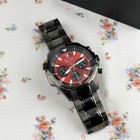 Bulova Marine Star 98b350 Men s Chronograph Quartz Watch Red Dial 43mm