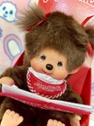 Sekiguchi Monchhichi Sitting   Reading 8  Plush Doll W  Scrapbook New   Htf  