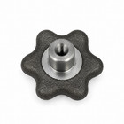 2-1 2  Cast Iron Hand Knob  3 8-16 Thread  Made In Usa