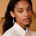 925 Sterling Silver Long Teardrop Dangle Earrings For Women A-silver 