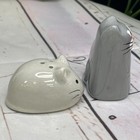 Whimsical Ceramic Cat   Mouse Salt Pepper Shaker Set