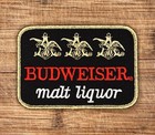 Budweiser Beer Malt Liquor Vintage Style Embroidered Patch 4 X 2 75 Inches