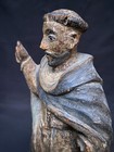 Antique 18th 19th Century Santos Saint Orig Paint 13 5  X Coloration Form Patina