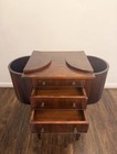 Antique Miller Cabinet Co  Martha Washington Sewing Cabinet Table 3 Drawer