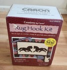 Creations By Caron Rug Hook Kit Equestrian Horses New Sealed Vtg  hr0016  18x27 