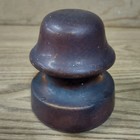 Vintage Brown Porcelain Ceramic Bell Insulator Industrial Telegraph Telephone