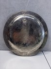 13 5  Vtg Middle Eastern Chased Tinned Copper Wall Plate Decorative Tray
