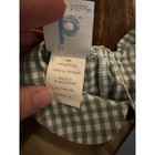 Bella Bliss Corduroy Romper Green Gingham Peter Pan Collar Set 6 Month Nwt