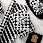  Checkered Flag Wrapping Paper Roll - 17 Inch X 33 Feet Black And White Diamond