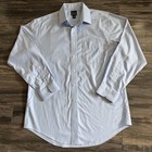 Jos  A  Bank Shirt Mens 16 5 32 33 Blue Slim Fit Long Sleeve Dress Button Down