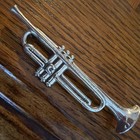 Vintage Beau Sterling Silver 1940s Rare Trumpet Cornet Pin Brooch Music Horn