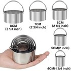 Professional Round Biscuit Cutter Lbs 5pcs Baking Tools With Handle Lbs Silver