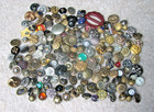 Vintage Lot Of Metal Brass Buttons Some Marked Horse Military Floral Etc
