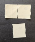 U  S   1618cf Line Pair Gray Color Omitted  Crease On Right Stamp