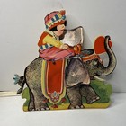 Valentines Card Mechanical Girl Riding Elephant Ears   Eyes Move Dumbo  