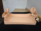 Vtg  C t  Designs Large Twisted Bow Tray  Pink  Charlevoix  Mi 